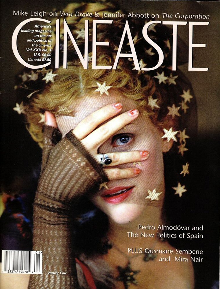 CINEASTE magazine side cover Issue 112 Vol 30 #1 December 2004