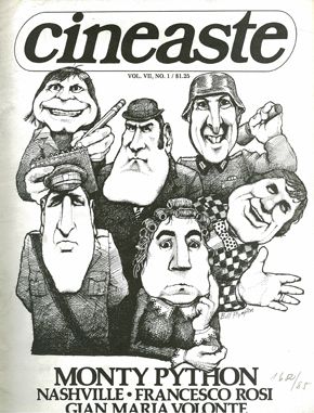 CINEASTE magazine side cover Issue 24 Vol 7 #1 September 1975