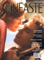 CINEASTE magazine side cover Issue 105 Vol 28 #2 March 2003