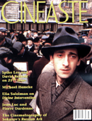 CINEASTE magazine side cover Issue 106 Vol 28 #3 June 2003