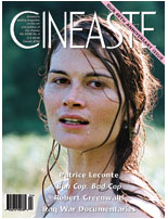 CINEASTE magazine side cover Issue 123  Vol 32 # 4  
