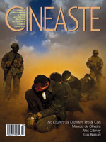 CINEASTE magazine side cover Issue 126  Vol 33 # 3  