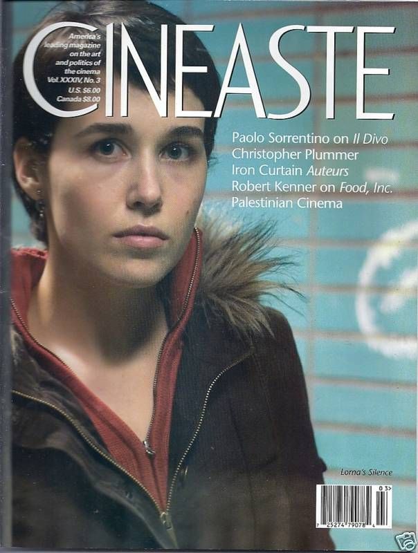 CINEASTE magazine side cover Issue 130  Vol 34 # 3  
