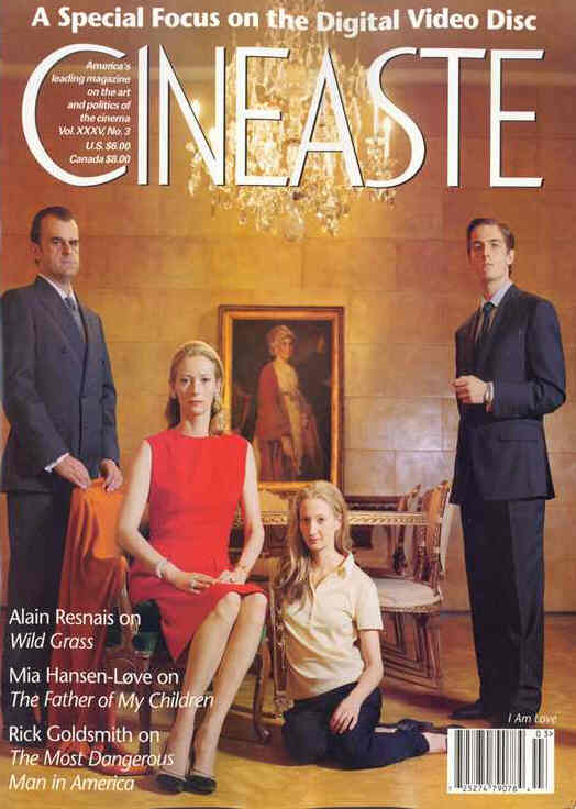 CINEASTE magazine side cover Issue 134  Vol 35 # 3  