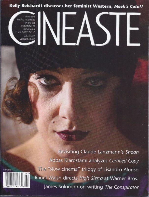 CINEASTE magazine side cover Issue 137  Vol 36 # 2  