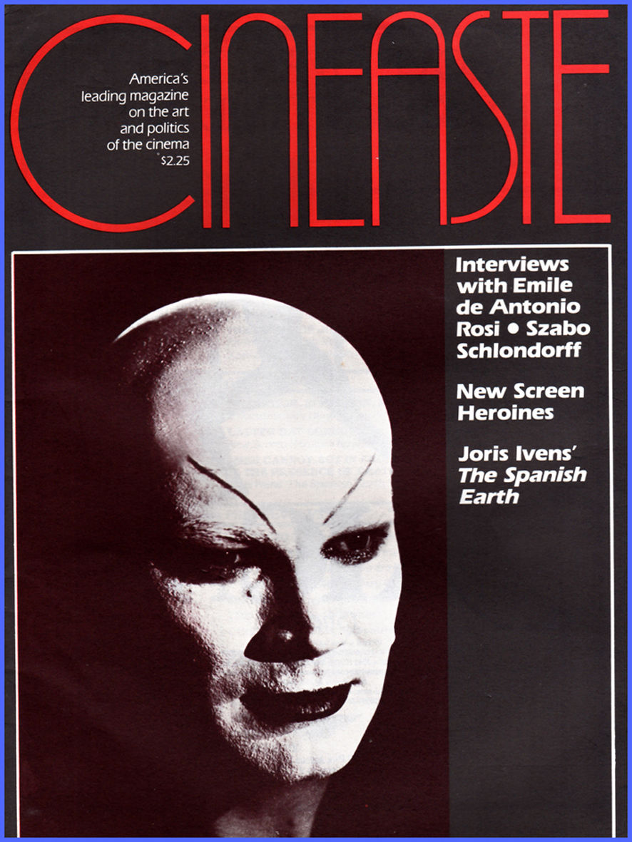 CINEASTE magazine side cover Issue 45 Vol 12 #2 September 1982