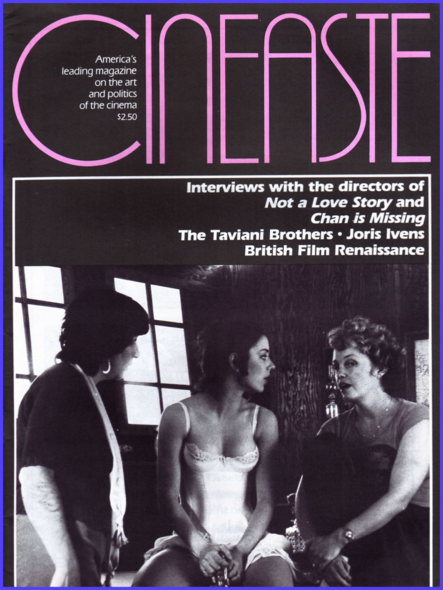 CINEASTE magazine side cover Issue 46 Vol 12 #3 March 1983