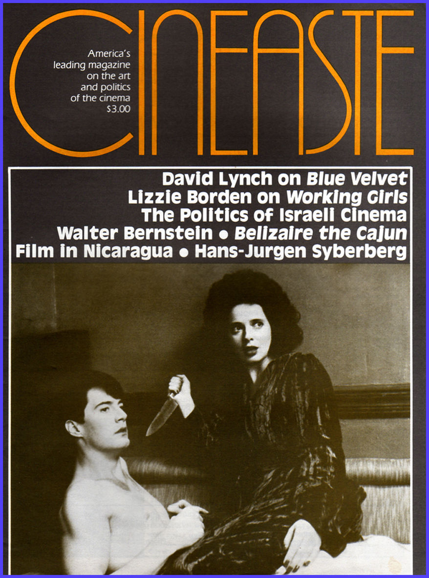 CINEASTE magazine side cover Issue 58 Vol 15 #3 April 1987