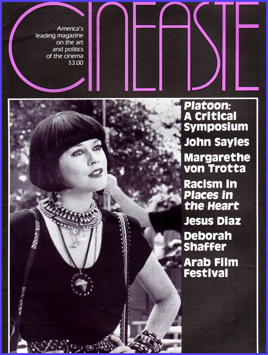 CINEASTE magazine side cover Issue 59 Vol 15 #4 August 1987