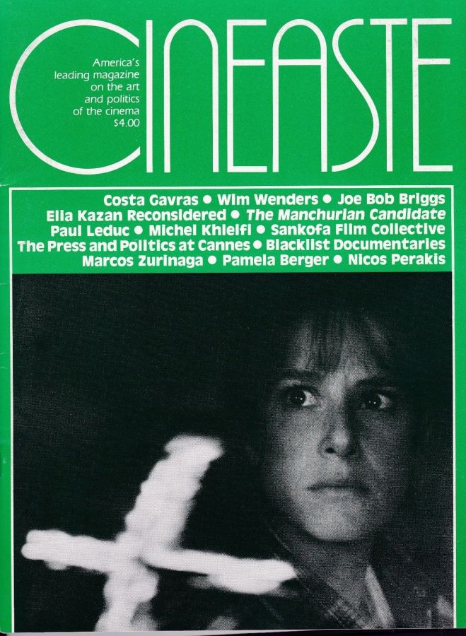 CINEASTE magazine side cover Issue 62 Vol 16 #4 September 1988