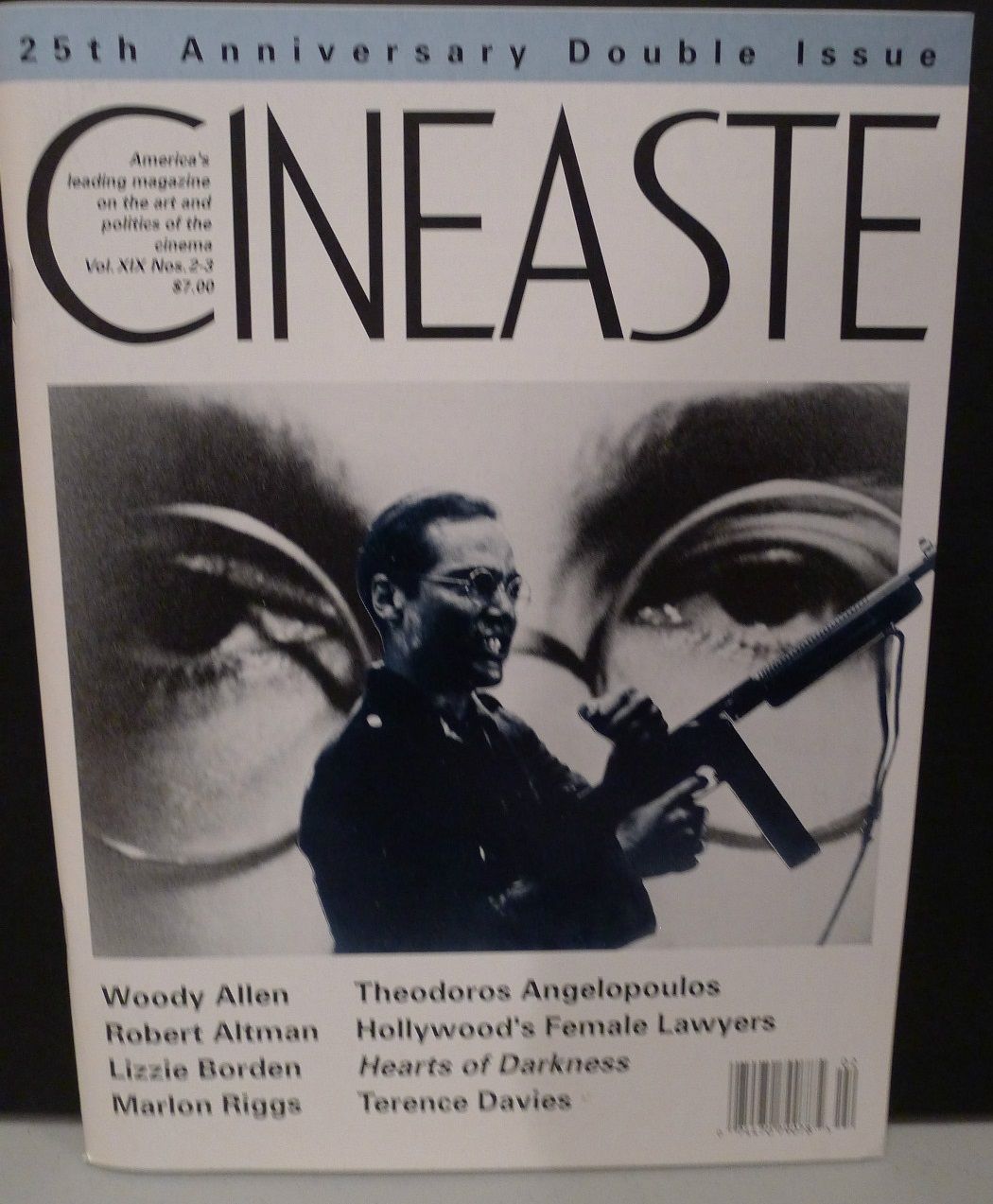 CINEASTE magazine side cover Issue 72  Vol 19 #2/3 December 1992