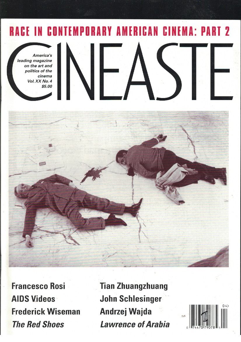 CINEASTE magazine side cover Issue 77  Vol 20 #4 October 1994