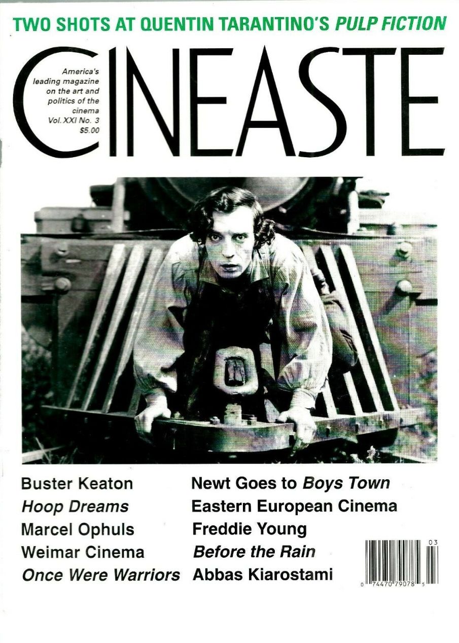 CINEASTE magazine side cover Issue 79 Vol 21 #3 July 1995