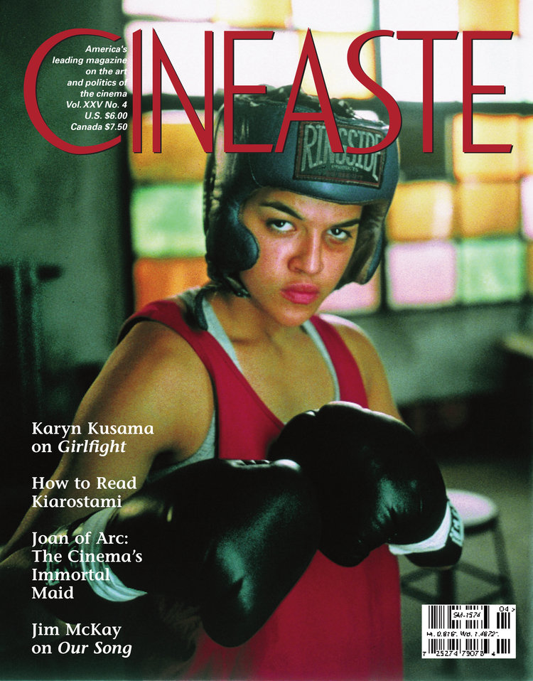 CINEASTE magazine side cover Issue 95 Vol 25 #4 September 2000