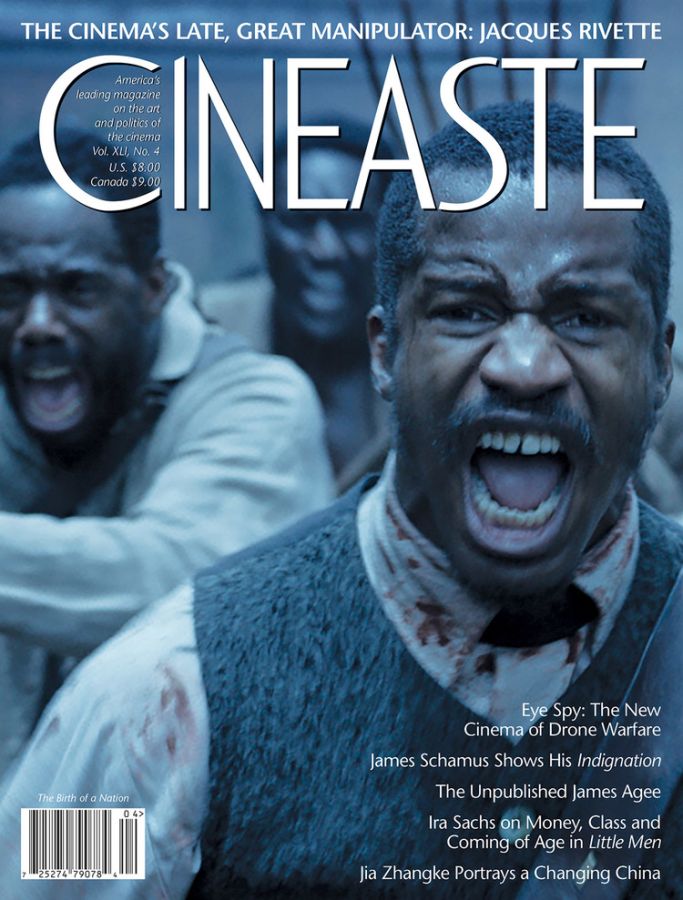 CINEASTE magazine side cover Fall 2016