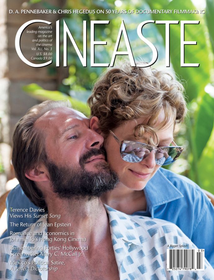 CINEASTE magazine side cover Summer 2016