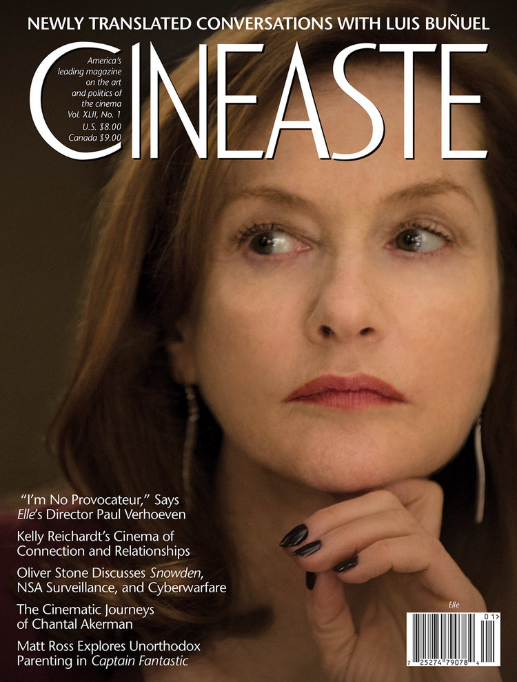 CINEASTE magazine side cover Winter 2016