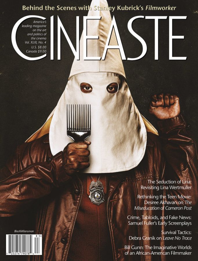 CINEASTE magazine side cover Fall 2018