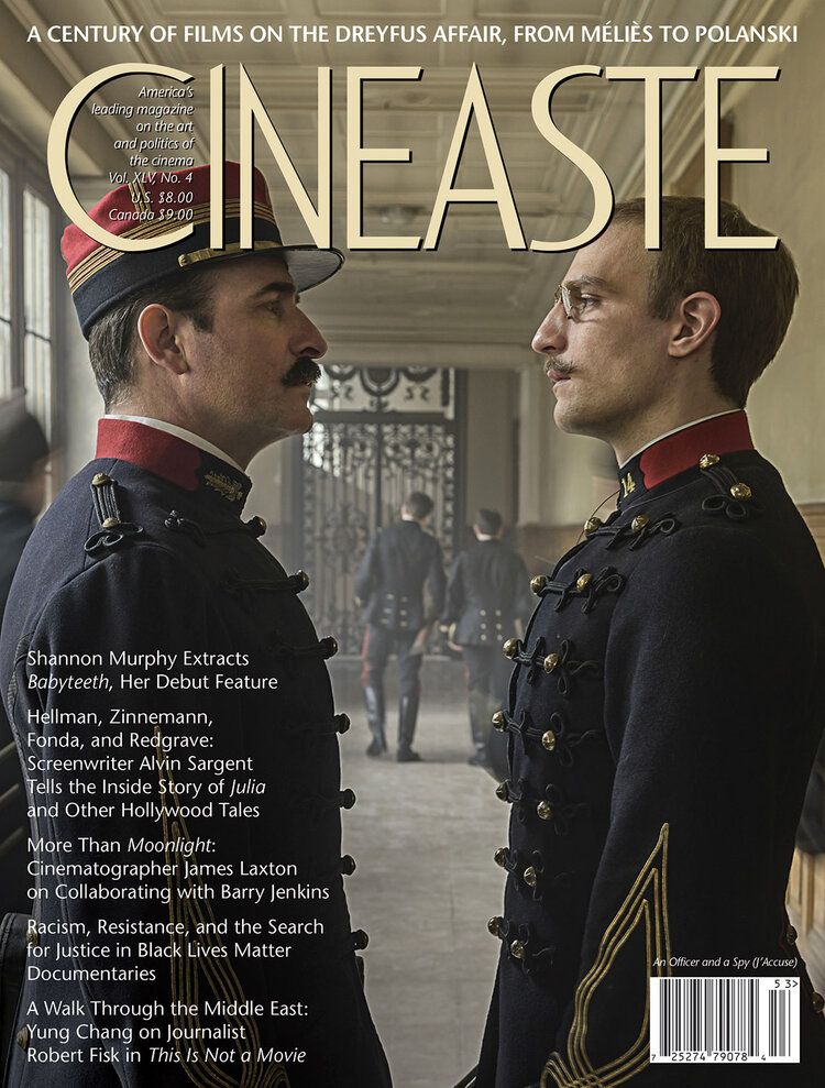 CINEASTE magazine side cover  Vol 45 No  4 Fall 2020