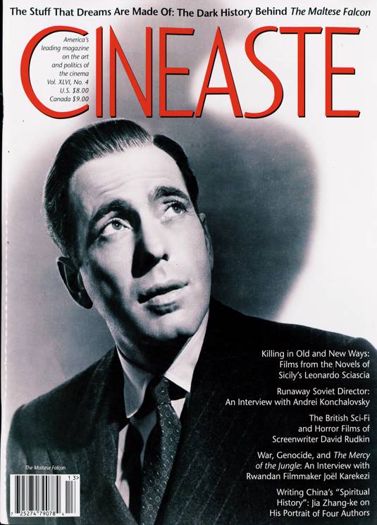 CINEASTE magazine side cover  Vol 46 No  4 Fall 2021