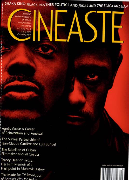 CINEASTE magazine side cover  Vol 46 No  3 Summer 2021