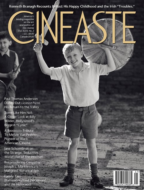 CINEASTE magazine side cover  Vol 47 No  2 Spring 2022