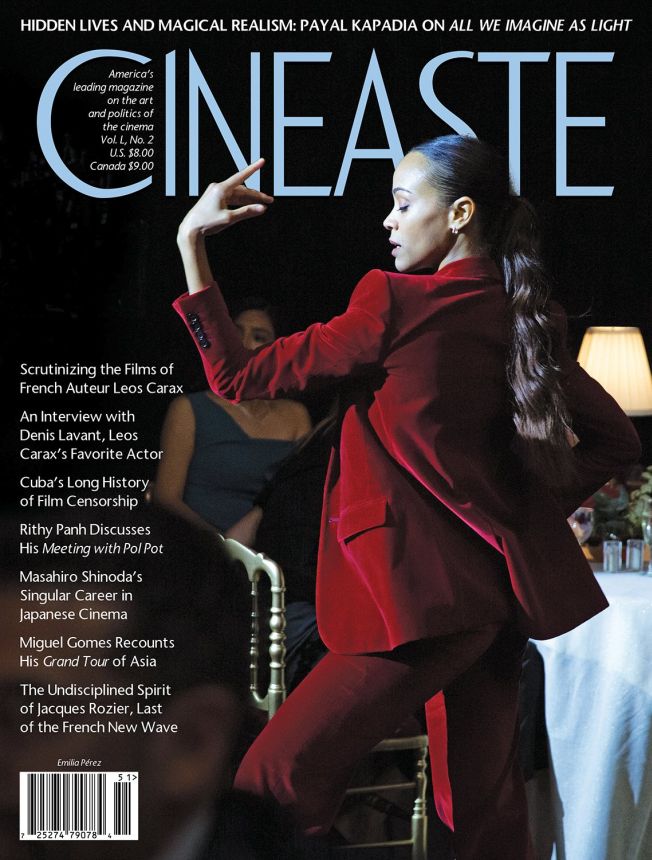 CINEASTE magazine side cover Spring 2025