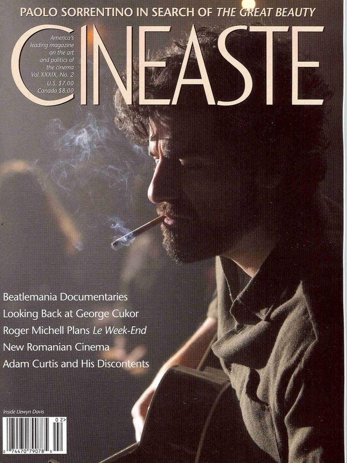 CINEASTE magazine side cover  Vol 39 # 2 March/April/May 2014