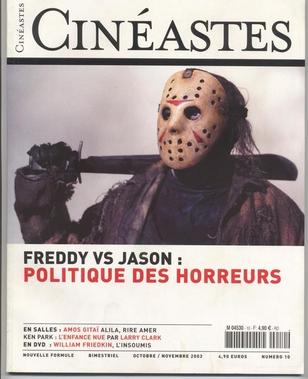 CINEASTES magazine side cover Issue 10 October-November 2003