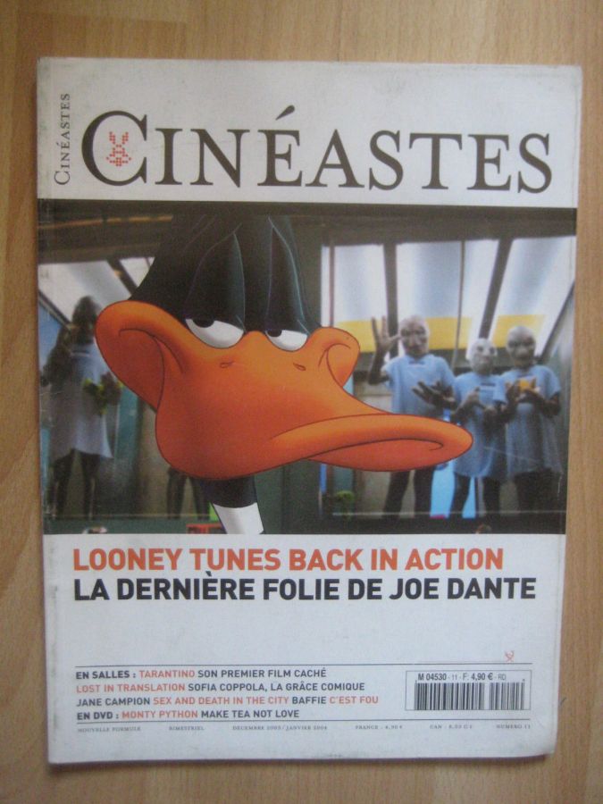 CINEASTES magazine side cover Issue 11 December 2003