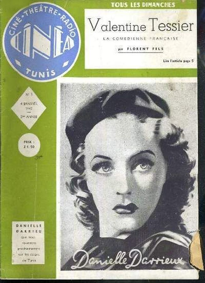 CINEA TUNISIA magazine side cover Issue 3 4 January 1942