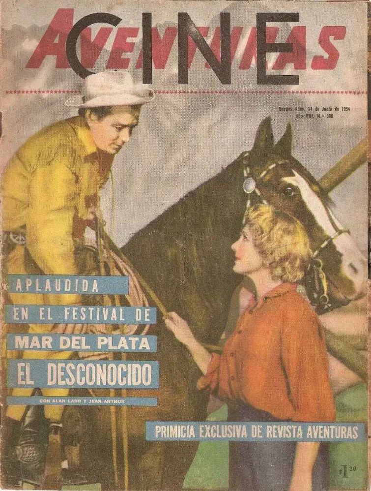 CINE AVENTURAS magazine side cover Issue 399  June 1954