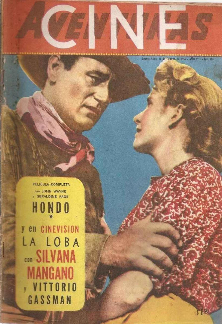 CINE AVENTURAS magazine side cover Issue 416  October 1954