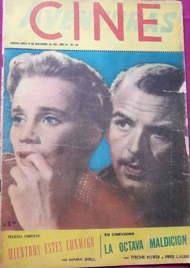 CINE AVENTURAS magazine side cover Issue 427   1954