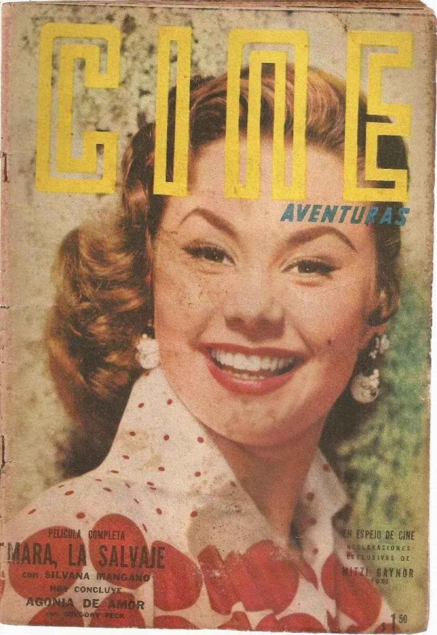 CINE AVENTURAS magazine side cover Issue 440 7 April 1955