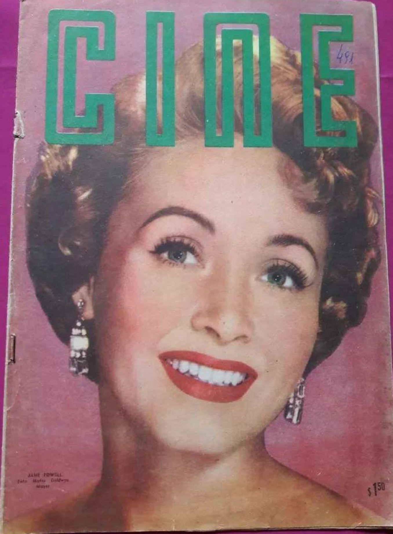 CINE AVENTURAS magazine side cover Issue 491   1956