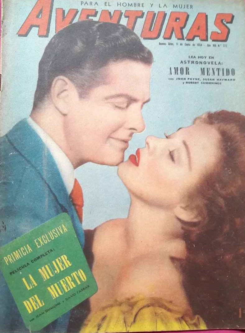 CINE AVENTURAS magazine side cover Issue 377   1954