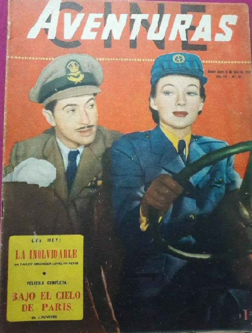 CINE AVENTURAS magazine side cover Issue 392   1954