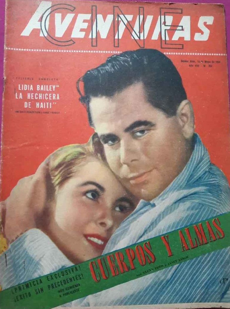 CINE AVENTURAS magazine side cover Issue 394   1954