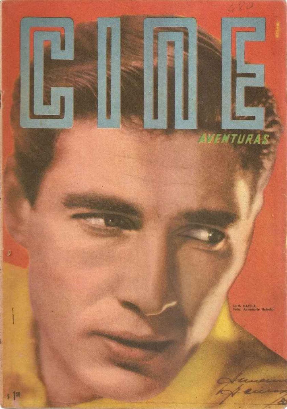 CINE AVENTURAS magazine side cover Issue 480  January 1956