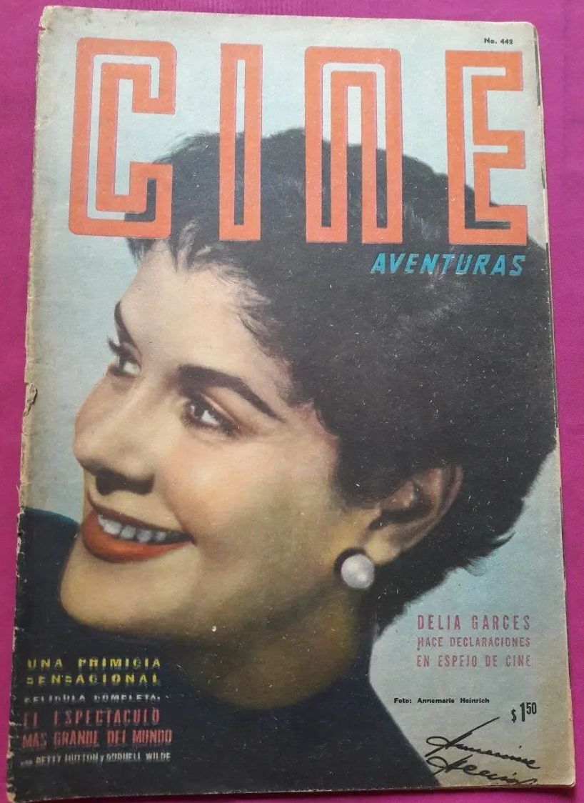 CINE AVENTURAS magazine side cover Issue 442 21 April 1955