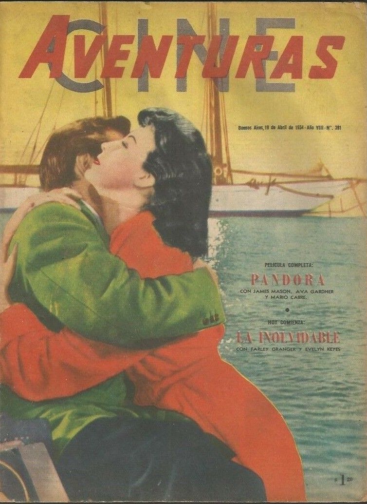 CINE AVENTURAS magazine side cover Issue 391 19 April 1954