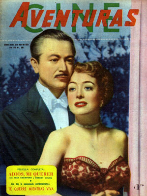 CINE AVENTURAS magazine side cover  Vol 7 No  389 5 April 1954