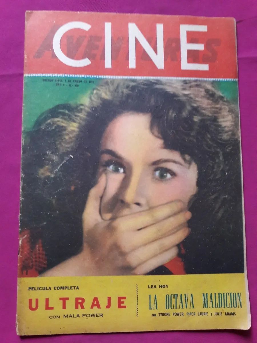 CINE AVENTURAS magazine side cover Issue 428 1 January 1955