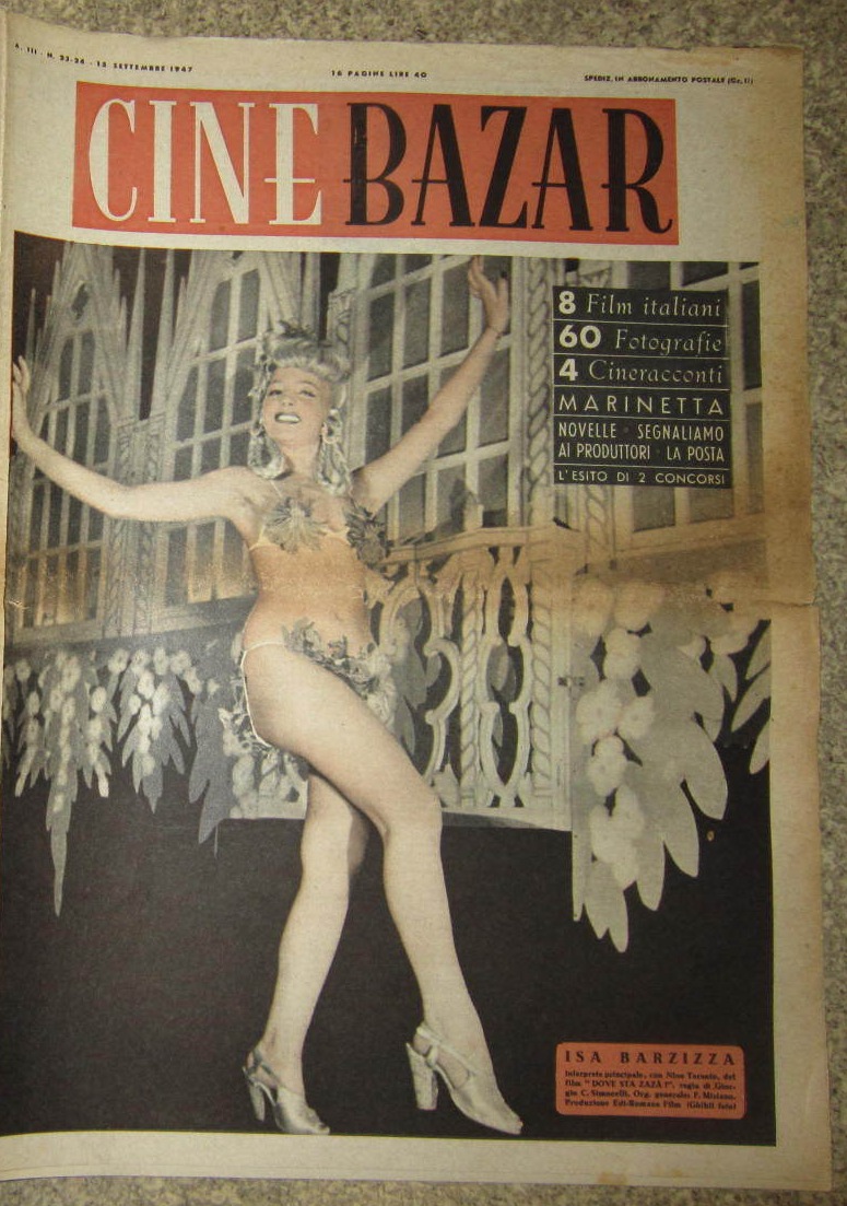 CINE BAZAR magazine side cover Issue 23/24 15 September 1947