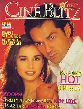 CINE BLITZ magazine side cover March 2001
