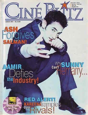 CINE BLITZ magazine side cover August 2001