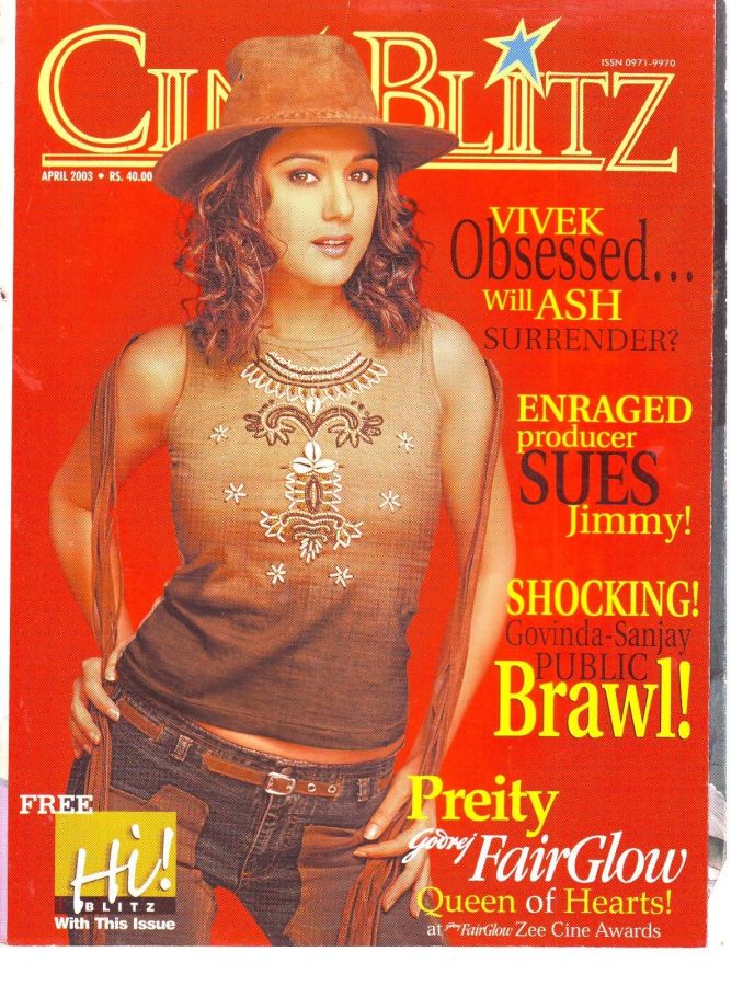 CINE BLITZ magazine side cover April 2003