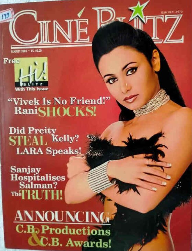 CINE BLITZ magazine side cover August 2003