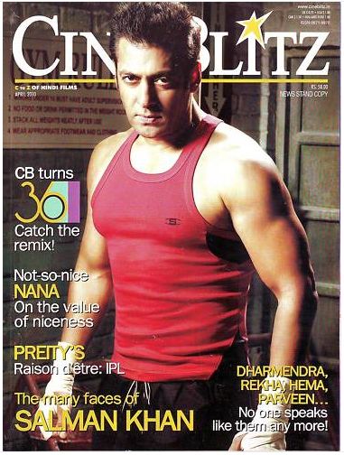 CINE BLITZ magazine side cover April 2010
